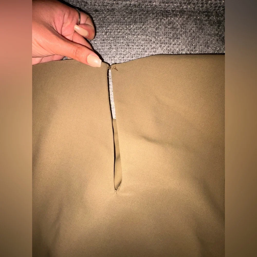 Zara Olive Green Shoulder Pad Midi Dress – Size Small – Ref. 3897/162 - Picture 11 of 14